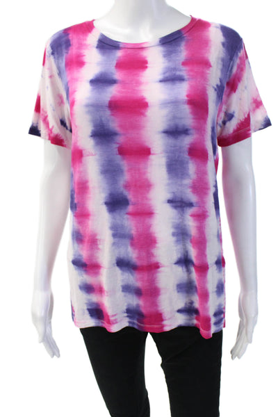Prabal Gurung Womens Pink Jersey T-Shirt Crew Neck Short Sleeve Size M