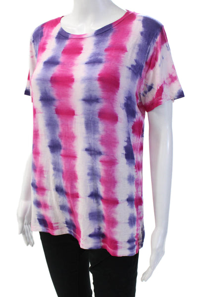 Prabal Gurung Womens Pink Jersey T-Shirt Crew Neck Short Sleeve Size M