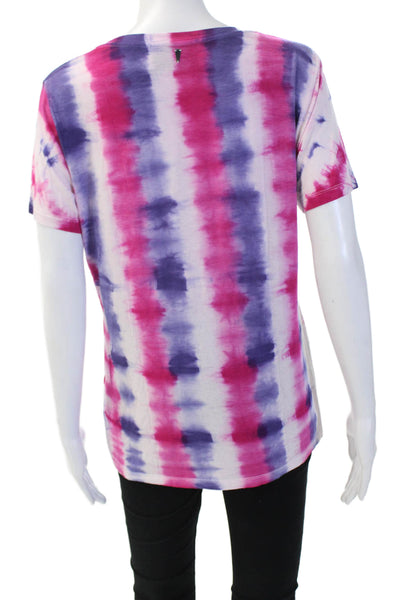 Prabal Gurung Womens Pink Jersey T-Shirt Crew Neck Short Sleeve Size M