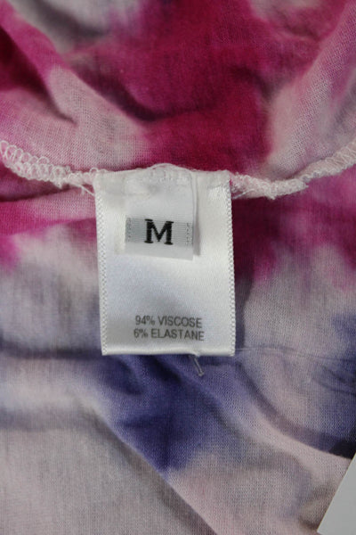 Prabal Gurung Womens Pink Jersey T-Shirt Crew Neck Short Sleeve Size M