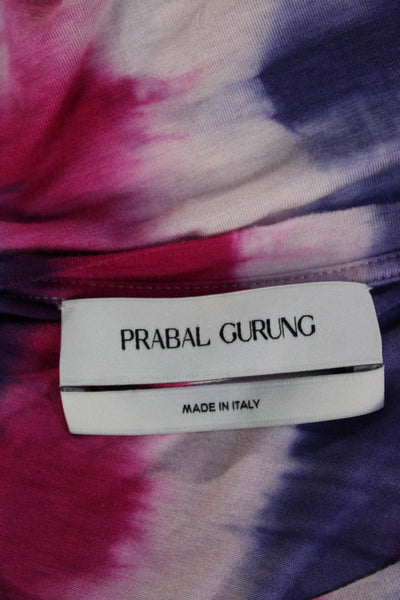 Prabal Gurung Womens Pink Jersey T-Shirt Crew Neck Short Sleeve Size M
