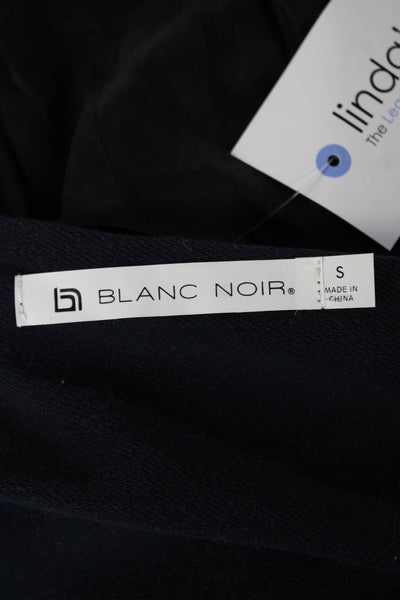 Blanc Noir Womens Army Dark Blue Zip Jacket Long Sleeve Size S
