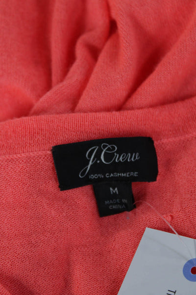 J Crew, Womens Cardigan Pink Button Crew Neck Long Sleeve Size M