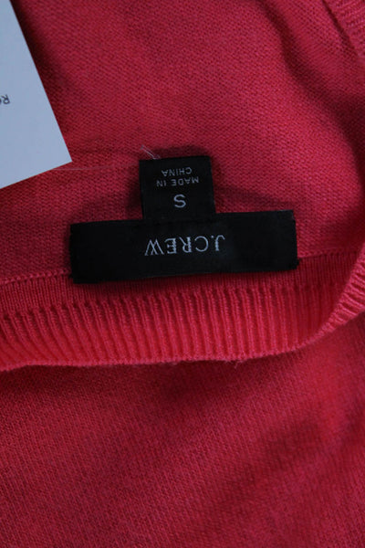 J Crew Womens Pullover Sweater Pink Crew Neck Short Sleeve Size S