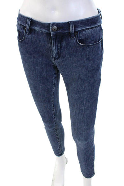 BLANKNYC Women Ankle Skinny Jeans Dark Blue Low Rise Size 28