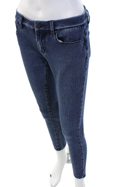 BLANKNYC Women Ankle Skinny Jeans Dark Blue Low Rise Size 28