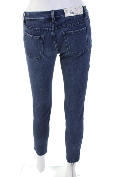 BLANKNYC Women Ankle Skinny Jeans Dark Blue Low Rise Size 28