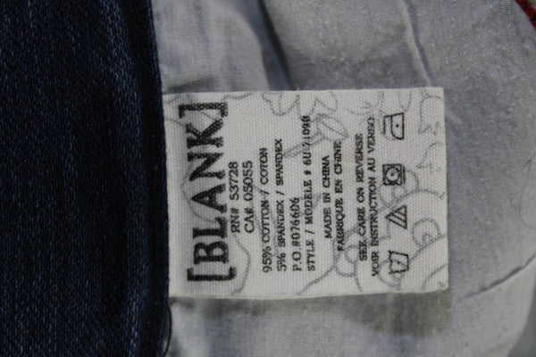 BLANKNYC Women Ankle Skinny Jeans Dark Blue Low Rise Size 28