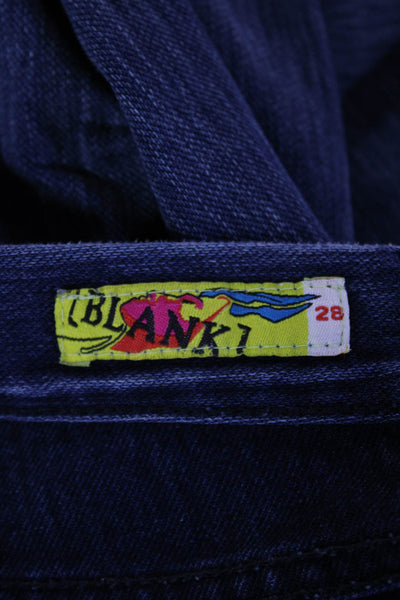 BLANKNYC Women Ankle Skinny Jeans Dark Blue Low Rise Size 28