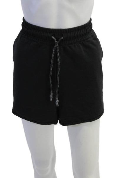 Adidas X Karlie Kloss Womens Cotton Drawstring Waist Shorts Black Size L