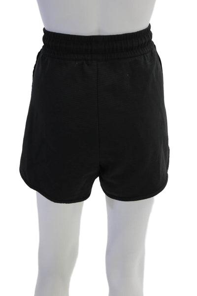 Adidas X Karlie Kloss Womens Cotton Drawstring Waist Shorts Black Size L