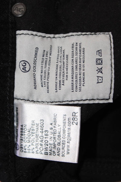 AG Adriano Goldschmied Womens Black High Rise Jeggings Size 28