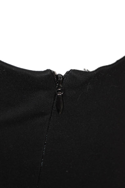 Zara Women Cropped Capri Pants Black Polyester Blend Size XL