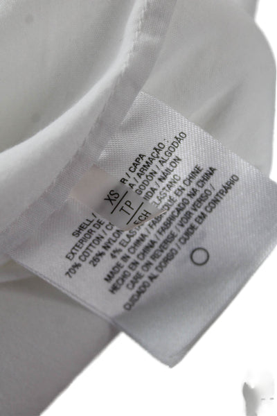 T Tahari Womens Collared Button-Up White Long Sleeve Basic Top Size XS