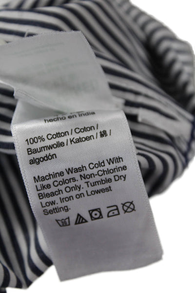 J Crew Mens Striped Cotton Button-Down Collared Shirt Long Sleeve Size 10