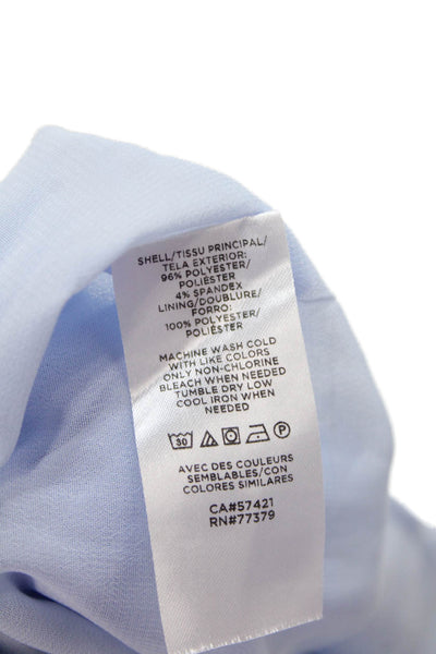 Ann Taylor Women Basic Light Blue Blouse Petite Size 2XS