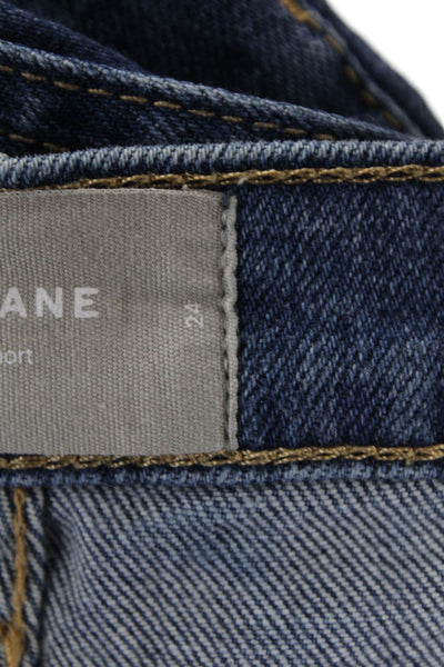 Everlane Womens Cotton Denim Cut Off Cheeky Shorts Blue Size 24