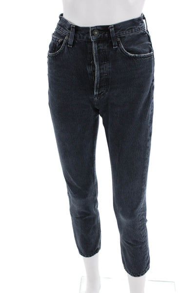 Agolde Womens Ankle Cropped Dark Gray Jeans Size 23