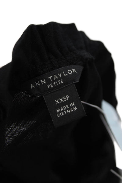 Ann Taylor Womens A-Line Fit & Flare Black High Neck Petite Dress Size 2XS