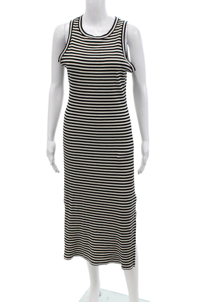 Rails Women Black Striped Sleeveless Tank Sweater Dress Full-Length Size M
