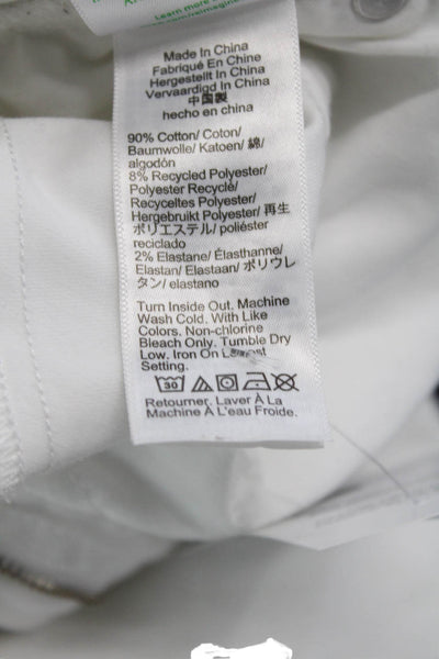 J Crew Women White Skinny Ankle High Rise Jeans Size 29