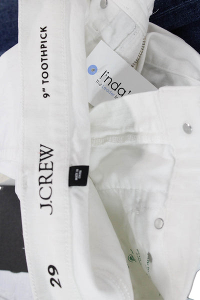 J Crew Women White Skinny Ankle High Rise Jeans Size 29