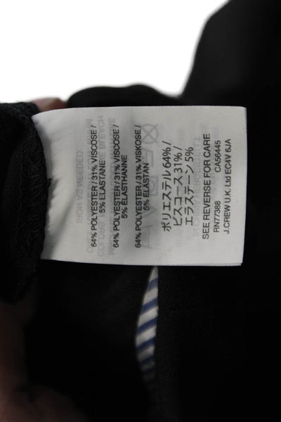 J Crew Women Ankle Cropped Dress Pants Black Size 12