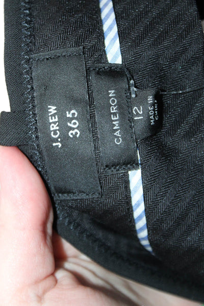 J Crew Women Ankle Cropped Dress Pants Black Size 12