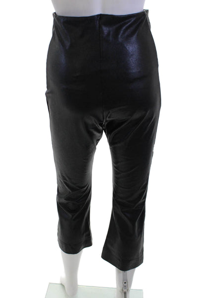 Commando Women Cropped Capri Pants Black Biker Size L
