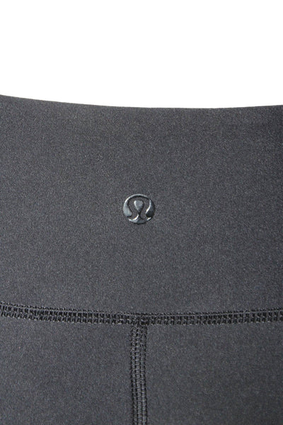 Lululemon Womens Capri Cropped Leggings Black Nylon Blend Size S