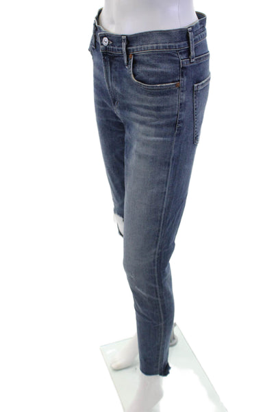 Citizens of Humanity Women Ankle Skinny Jeans Dark Blue Mid Rise Button Size 29