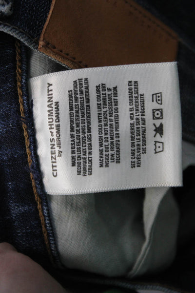 Citizens of Humanity Women Ankle Skinny Jeans Dark Blue Mid Rise Button Size 29