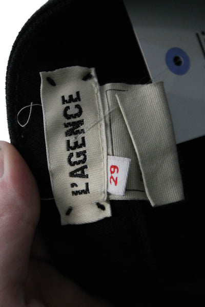 L'Agence Unisex Black High Rise Pants Button Fly Size 29