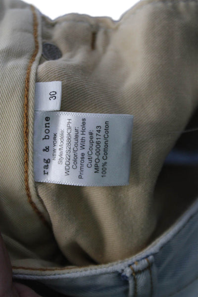 Rag & Bone Mens Straight Wide-Leg Gray Jeans Size 30