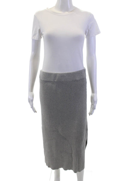 Rails Women Gray Straight Pencil Long Skirt 95% Cotton 5% Cashmere Size L