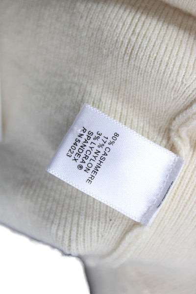 BR Womens Beige Cashmere Cardigan Short Sleeve Size L