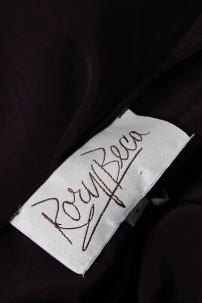 Rory Beca Women Blouson Mini Dress Black Long Sleeve Drawstring Size S