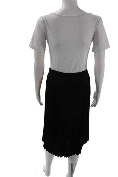 Piazza Sempione Women Pleated Knee-Length Black Skirt Size 42