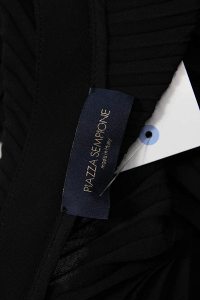 Piazza Sempione Women Pleated Knee-Length Black Skirt Size 42