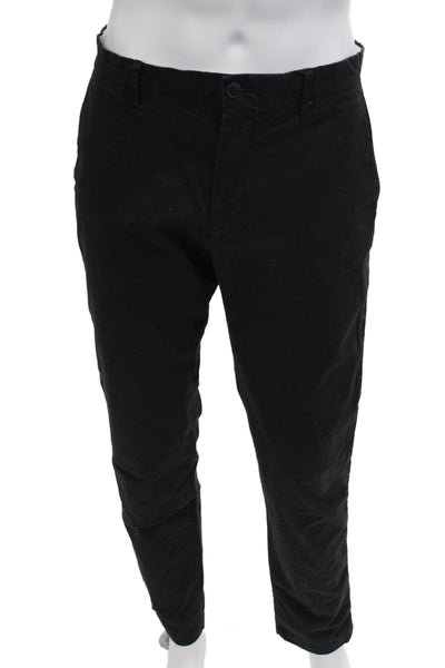 Club Monaco Mens Chino Cropped Pants Black Button Size 32