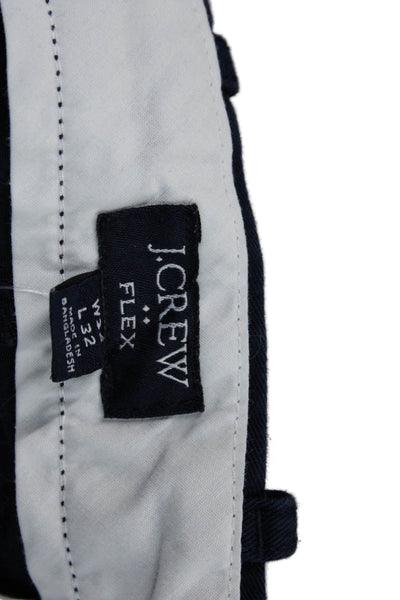 J Crew Men Dark Blue Cropped Chino Pants Button Closure Size 32