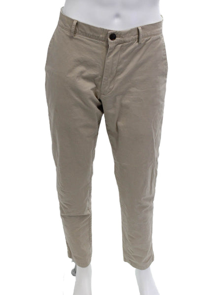 Club Monaco Mens Beige Chino Pants 97% Cotton Button Size 32