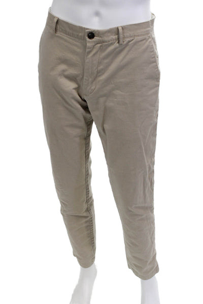 Club Monaco Mens Beige Chino Pants 97% Cotton Button Size 32