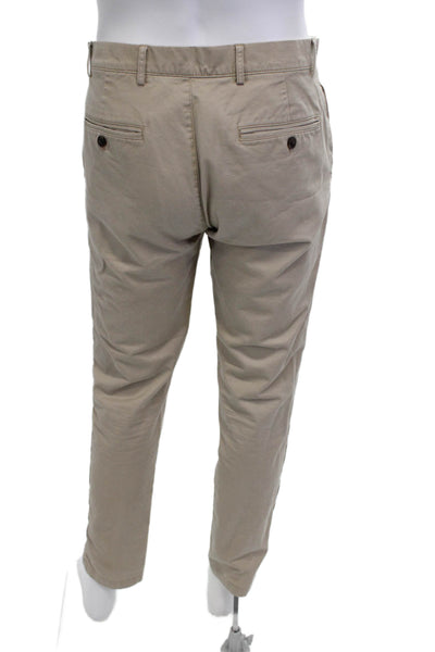 Club Monaco Mens Beige Chino Pants 97% Cotton Button Size 32