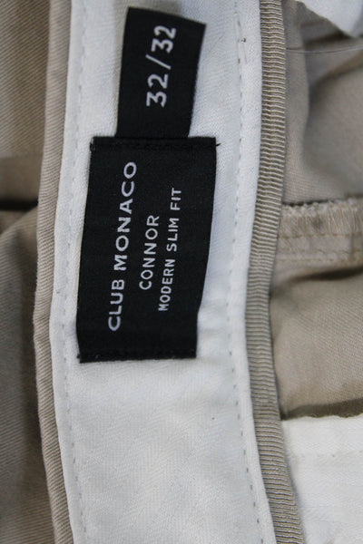 Club Monaco Mens Beige Chino Pants 97% Cotton Button Size 32