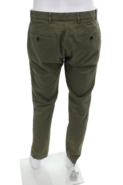 Club Monaco Mens Chinos Green Button Fly Size 32