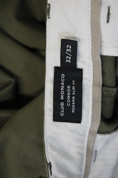 Club Monaco Mens Chinos Green Button Fly Size 32