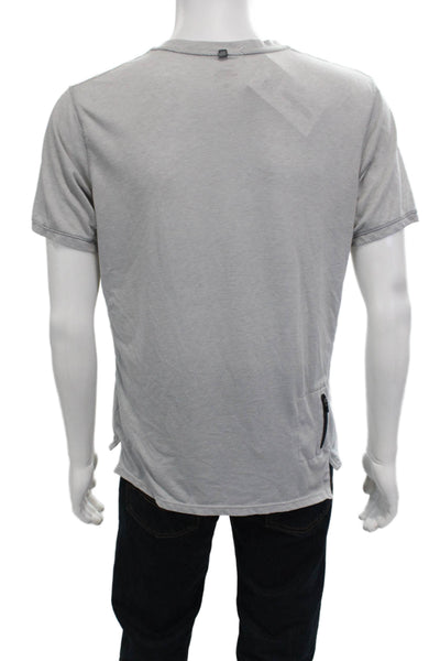 Nike Mens Gray V-Neck Short Sleeve Sports T-Shirt Poly/Cotton Size M