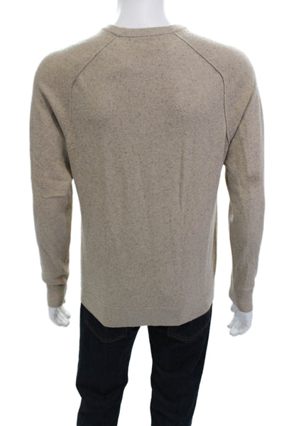 Club Monaco Mens Pullover Sweater Beige Acrylic Blend Size M