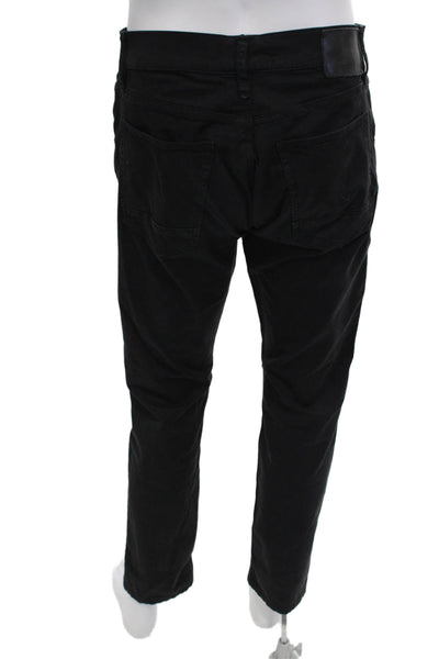 Hudson Men Pants Black Button Solid 55% Cotton Modal Elastane Size 30